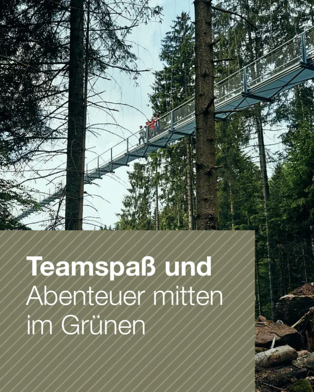 Raus aus dem Alltag, rein ins Abenteuer: Die WILDLINE wartet auf dich und dein Team! 🌞
Schnapp dir deine Crew, trommle deine Familie oder hol die ganze Gruppe – denn auf der WILDLINE wird jeder Ausflug zu einem echten Highlight! Mit über 380 Metern Spannweite und atemberaubender Aussicht ist Nervenkitzel garantiert. Das Glücksgefühl, wenn ihr gemeinsam über Deutschlands coolste Hängebrücke lauft, ist einfach unbeschreiblich!
Worauf wartest du noch? Wer begleitet dich als Erstes auf unser Abenteuer? 😍💪
👉🏼👉🏼👉🏼 Hier Tickets für die WILDLINE bestellen: https://wildline.de/tickets ODER schaue dir den Link in der Bio an.
#WILDLINE #Abenteuerlust #Gruppenerlebnis #Nervenkitzel #BadWildbad