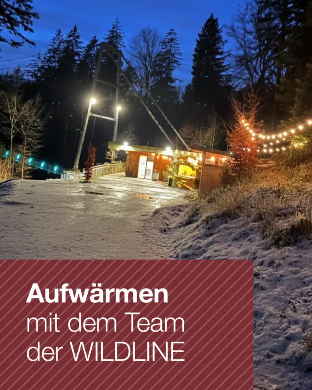 ✨ WÄRME-TANKEN AN DER WILDLINE ✨ 

Heute und morgen (20. + 21. Dezember) bewirtet die **WILDLINE** dich persönlich an der Verkaufshütte am Besucherzentrum – perfekt für deine Winterpause im Höhenrausch: 

☕ Heißer Punsch 
🍷 Würziger Glühwein 

Komm nach deinem Spaziergang über die Hängebrücke vorbei, wärme deine Hände am Becher und genieß den Blick über Bad Wildbad – zwischen Höhenluft, Lichterzauber und einer Extra-Portion Glücksgefühl. Das musst du erleben! ❄️🌟 

Wen nimmst du mit zu deinem Genussmoment an der WILDLINE? 😋 

#wildline #badwildbad #lichterzauber #genussmomente #punschzeit #glühweinliebe