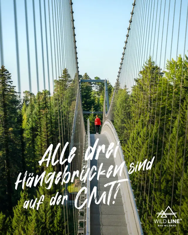 Reveal: Alle drei Brücken auf der CMT! 🤯🌲

Countdown läuft! ⏳

Dieses Jahr wird die CMT zum Brücken-Abenteuer:

WILDLINE, BLACKFORESTLINE und NECKARLINE sind gemeinsam am Start – geballter Nervenkitzel aus dem Schwarzwald an einem Ort! 🌉🌉🌉

Du findest uns:

📍 Schwarzwaldstand – Halle 6, Stand 6 A 54

🗓️ 17.01.–25.01.2026

Komm vorbei, schnapp dir Tipps für dein nächstes Naturerlebnis, erfahre mehr über Spannweite, Pylonen und unsere spektakulären Hängebrücken 😎

Wer jetzt schon Gänsehaut bekommt: Schreib in die Kommentare, welche der drei Lines du als erstes erleben willst! ✨

#WILDLINE #Blackforestline #Neckarline #CMT2026 #Schwarzwald #Hängebrücke #AbenteuerZeit #badwildbad 

Bild 1: © Alexander Kijak